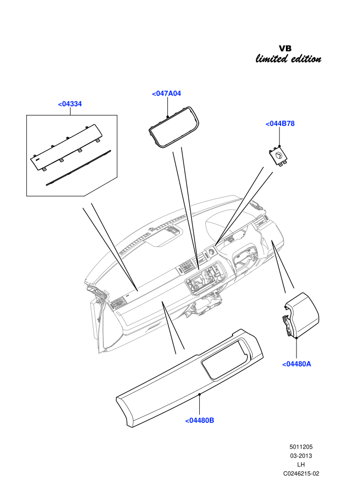 Instrument Panel (Halewood (UK),Victoria Beckham Limited Edition)
