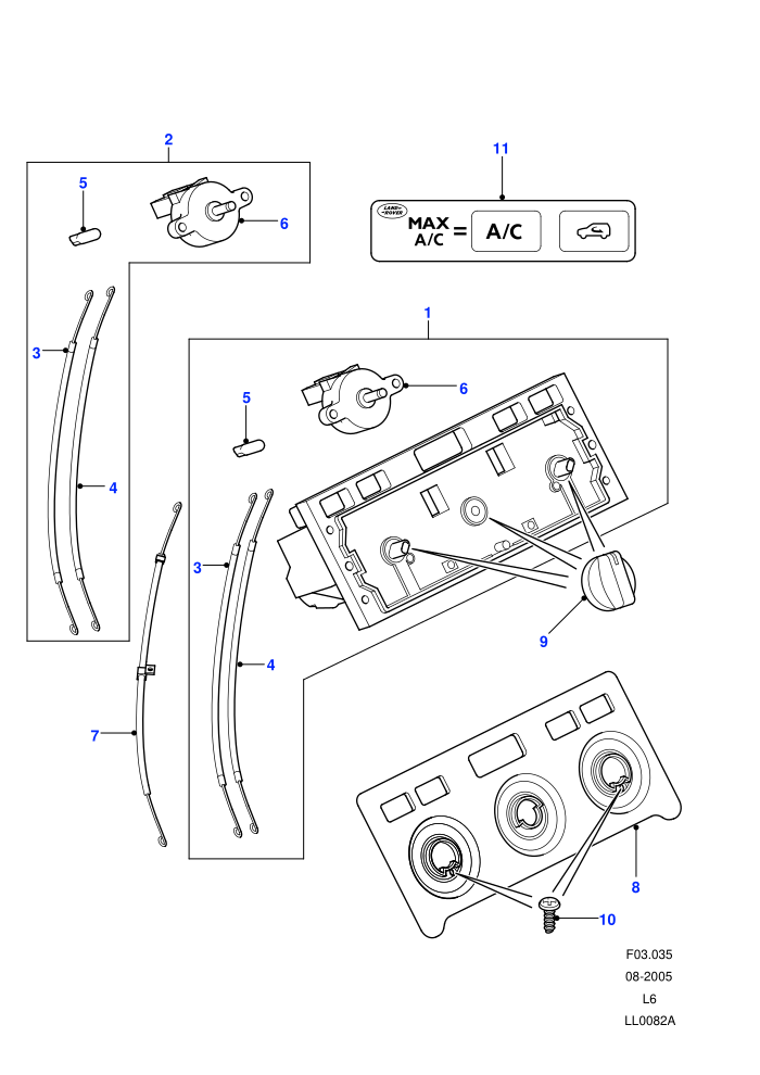 Heater & Air Conditioning Controls ((V)FROM2A000001)