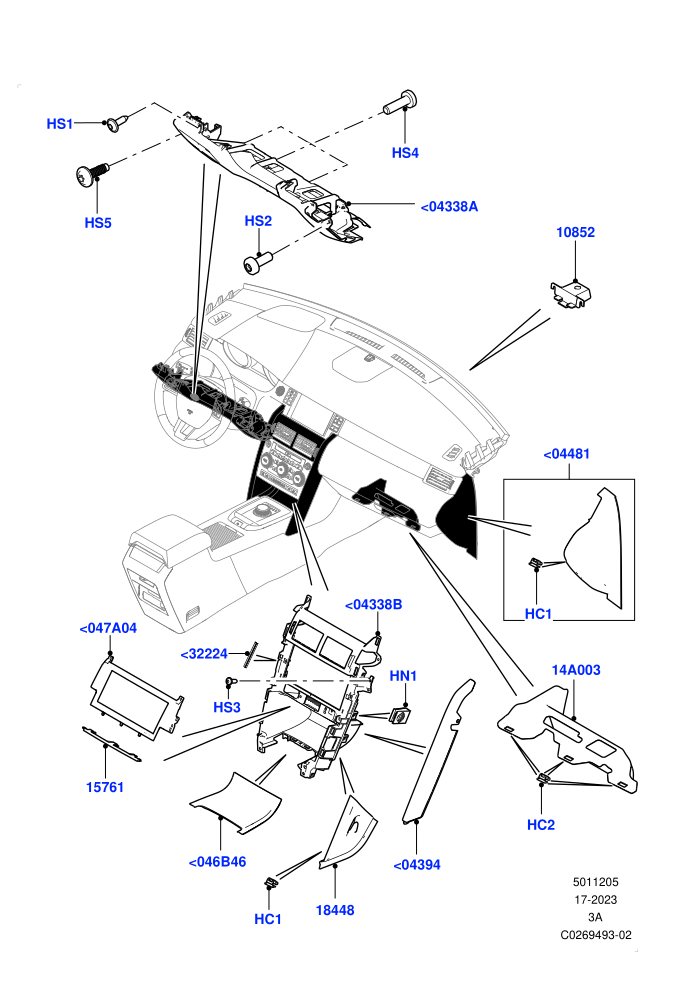 Instrument Panel (Itatiaia (Brazil))(External,Lower)((V)TOKT999999 (V)FROMGT000001)