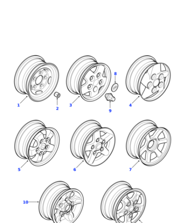 RRC502000RHO - Land Rover Wheel-alloy road