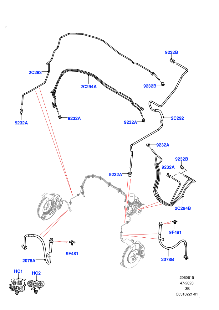 Front Brake Pipes (LHD)((V)FROMMA000001)
