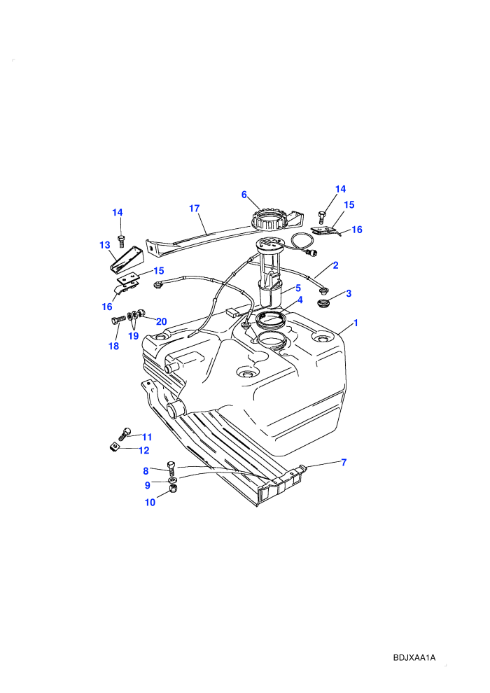 Fuel Tank Pump And Mountings (With Petrol Engines)