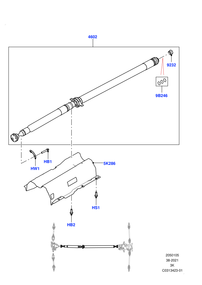 Drive Shaft - Rear Axle Drive (Itatiaia (Brazil))(Propshaft)