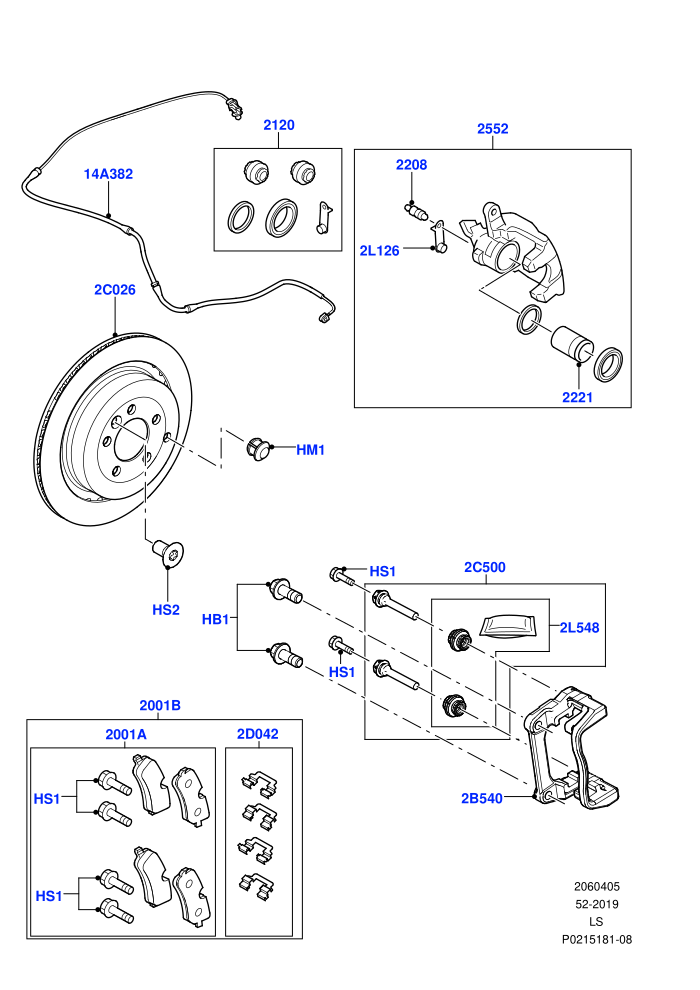 Rear Brake Discs And Calipers (Cologne V6 4.0 EFI (SOHC),Lion Diesel 2.7 V6 (140KW))((V)TOCA999999 (V)FROMAA000001)