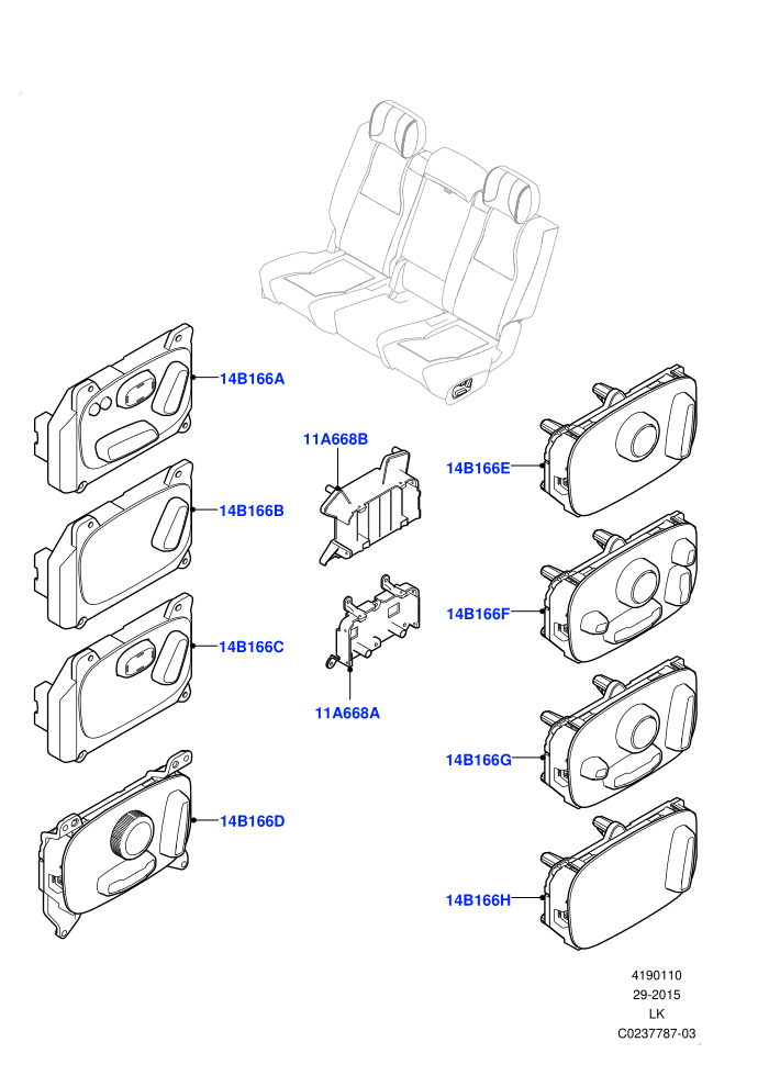 Switches (Rear Seat)((V)TOHA999999)