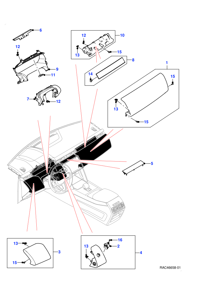 Instrument Panel (Halewood (UK))(Centre)((V)FROMRH000001)