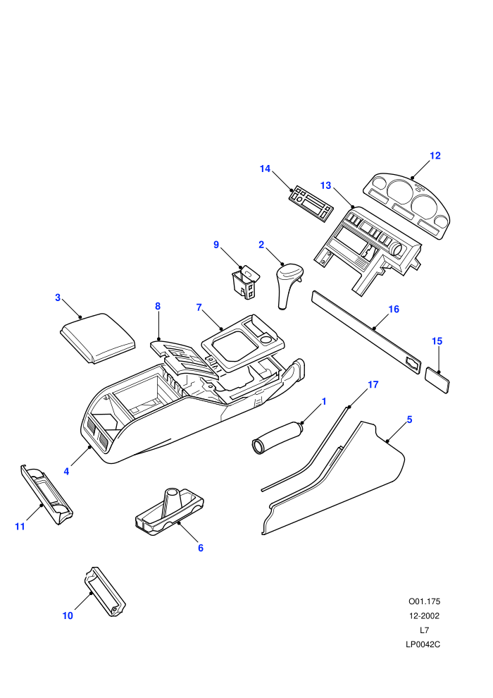 Centre Console And Components (Rhino)