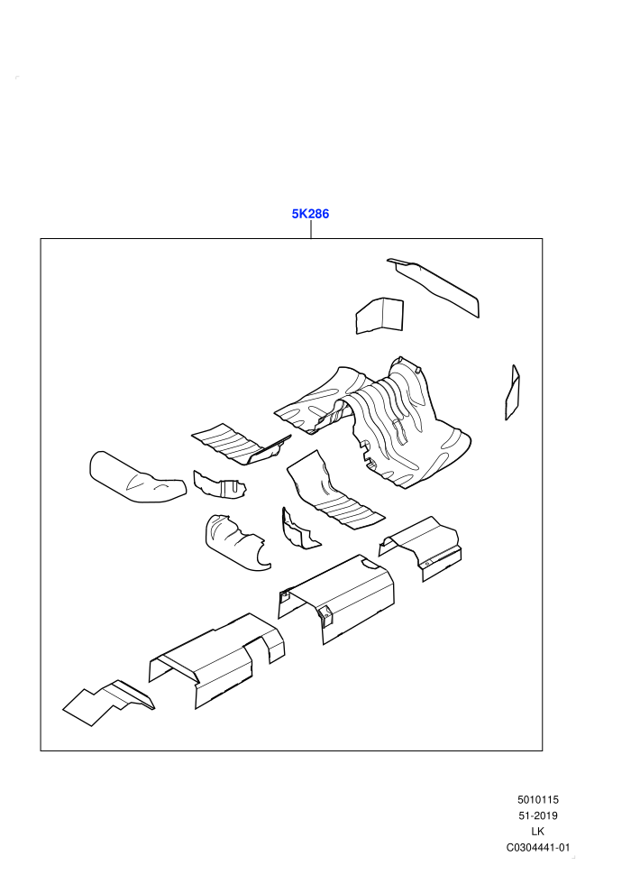Floor Pan - Centre And Rear (Armoured)(Heatshield,Steel Floor)((V)FROMJA000001)