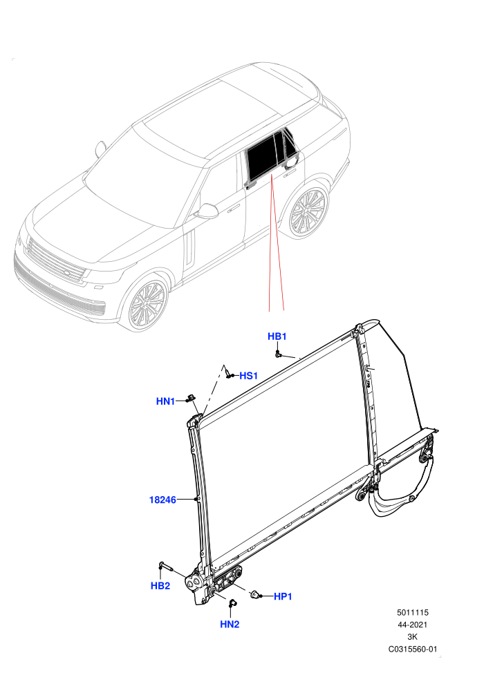 Rear Door Glass And Window Controls (Electric Rear Side Window Blinds)