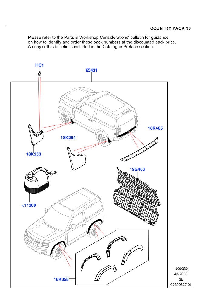 Accessory Pack (Short Wheelbase)(Country Pack 90)