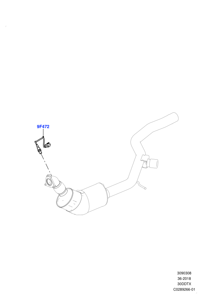 Exhaust Sensors And Modules (3.0 V6 D Low MT ROW,Euro Stage 4 Emissions)(Nitra Plant Build)((V)FROMK2000001)