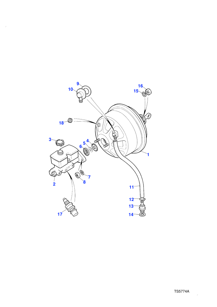 Master Cylinder & Servo-To (V) DA301157