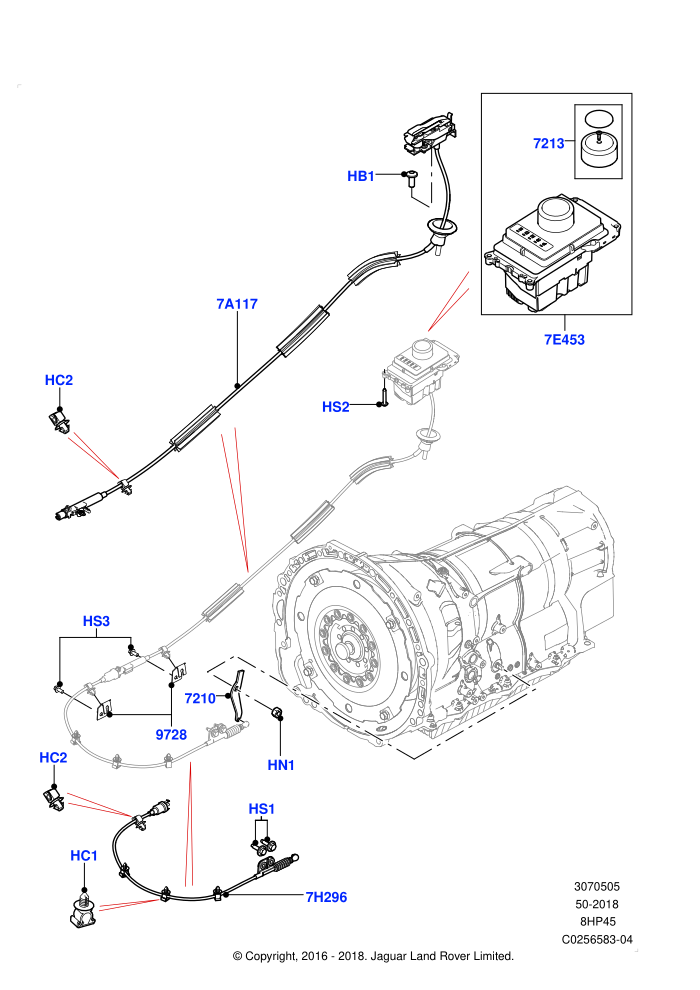 Gear Change-Automatic Transmission (8 Speed Auto Trans ZF 8HP45)((V)TOGA999999)