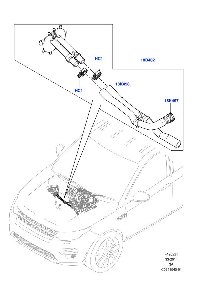 Auxiliary Heater Hoses (Fuel Fired Heater With Park Heat,Fuel Heater W/Pk Heat Less Remote,Fuel Heater W/Pk Heat With Remote,Halewood (UK),With Fuel Fired Heater)((V)TOKH999999)