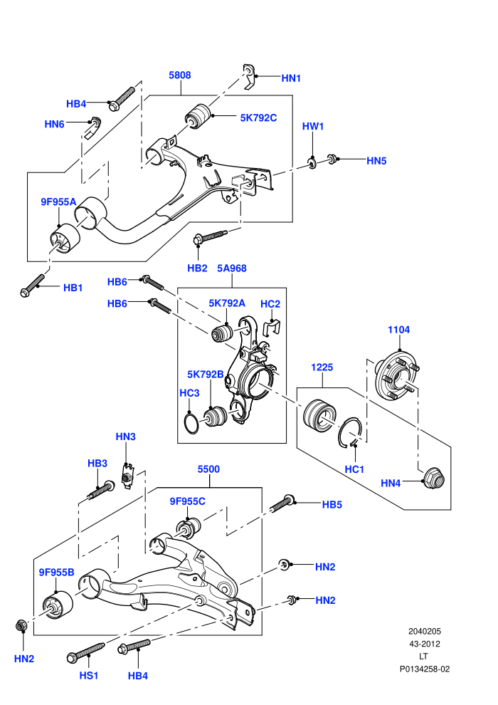 Rear Knuckle And Suspension Arms ((V)TO9A999999)