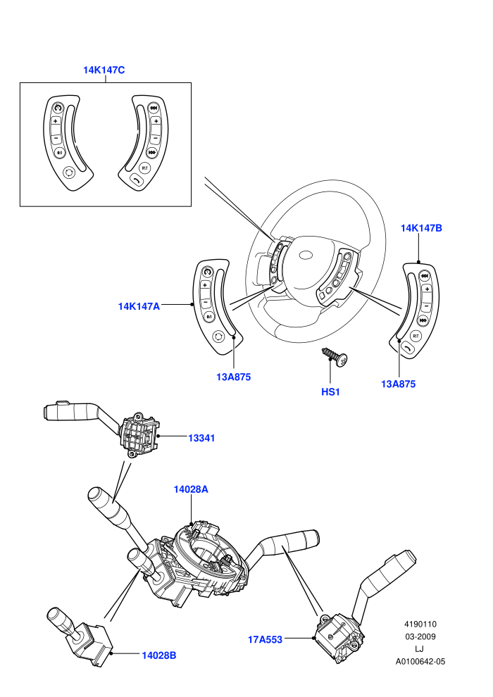Switches (Steering Wheel)((V)TO9A999999)