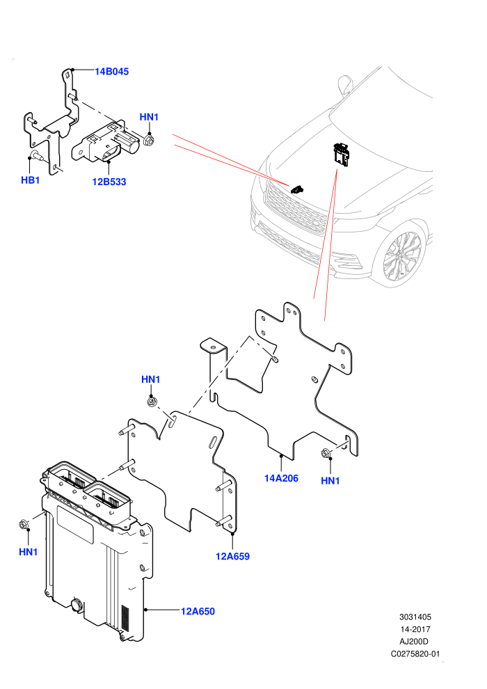 Engine Modules And Sensors (2.0L I4 DSL HIGH DOHC AJ200,2.0L I4 DSL MID DOHC AJ200,LHD)