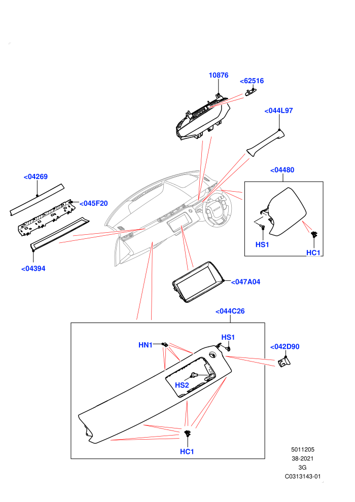 Instrument Panel (Itatiaia (Brazil))(Centre,External Components)