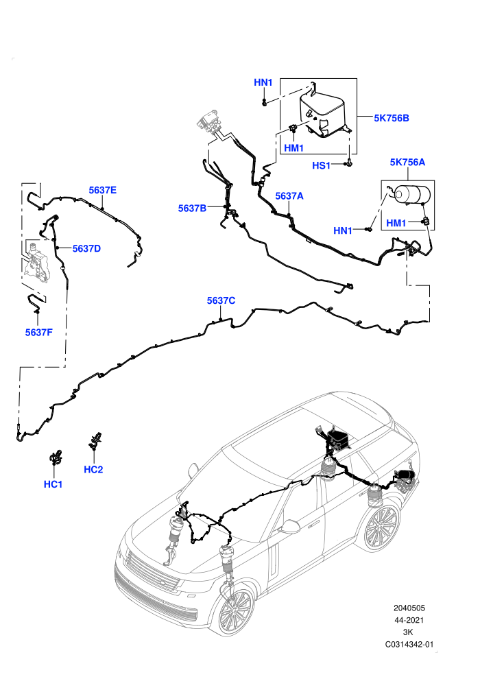 Air Suspension Compressor And Lines (Air Suspension Lines)