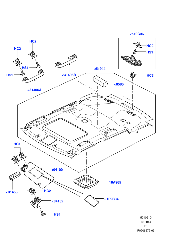 Headlining And Sun Visors ((V)FROMAA000001)