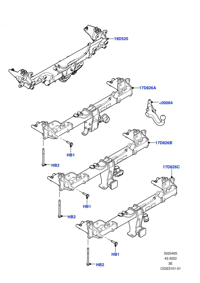 Tow Bar (Tow Hitch Elec Deployable Swan Neck,Tow Hitch Man Detachable Swan Neck,Tow Hitch Receiver 12 Pin Elec,Tow Hitch Receiver NAS)((V)FROMP2000001)