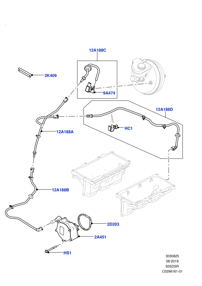 Vacuum Control And Air Injection (5.0 Litre supercharged enhanced,RHD)((V)FROMKA000001)