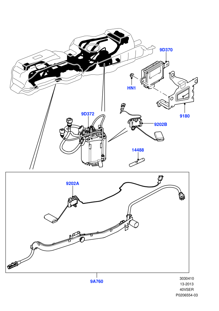 Fuel Pump And Sender Unit (Cologne V6 4.0 EFI (SOHC))((V)FROMAA000001)