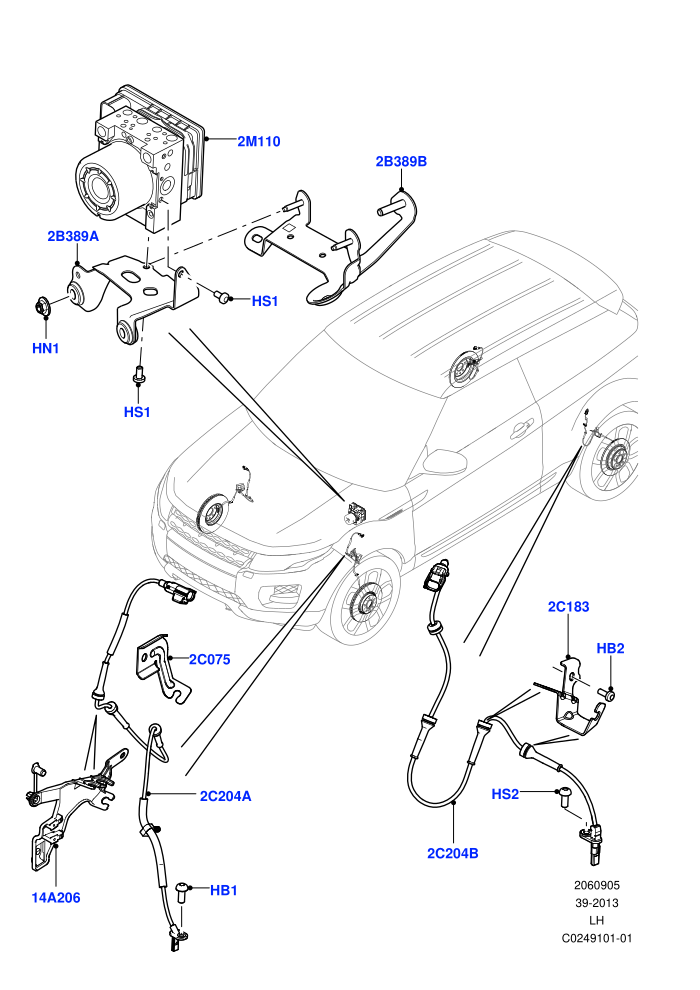Anti-Lock Braking System (Halewood (UK))((V)TOFH999999 (V)FROMEH000001)