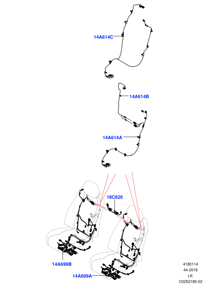 Wiring - Seats (Front Seats)((V)TOHA999999 (V)FROMEA153516)