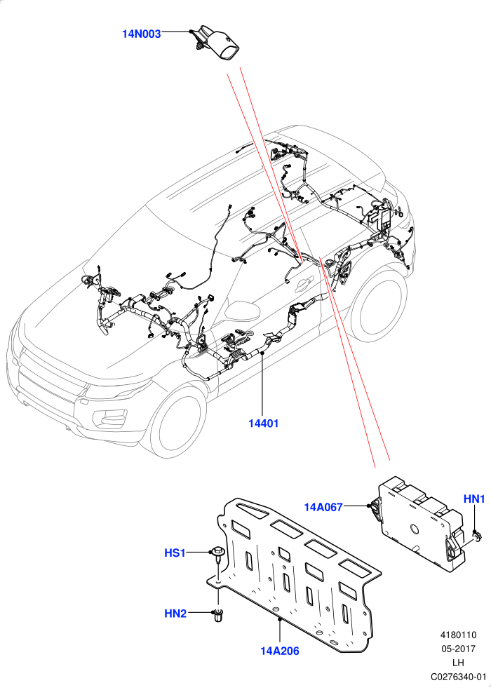 Electrical Wiring - Engine And Dash (Halewood (UK))(Main Harness)((V)FROMGH000001)