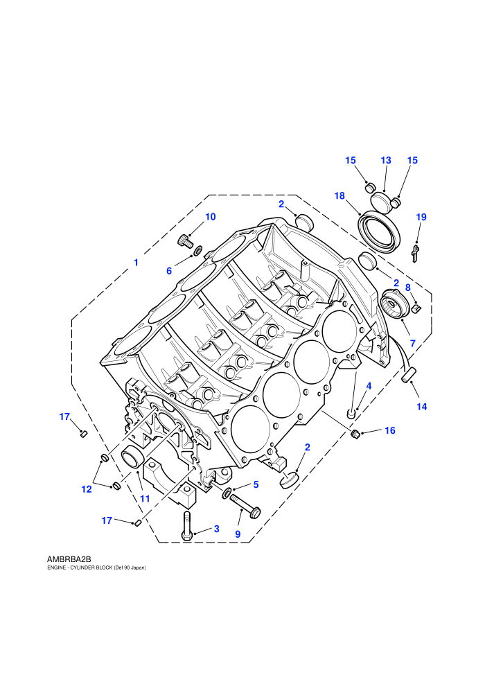 Cylinder Block (4.0L V8 L/R EFI Petrol)