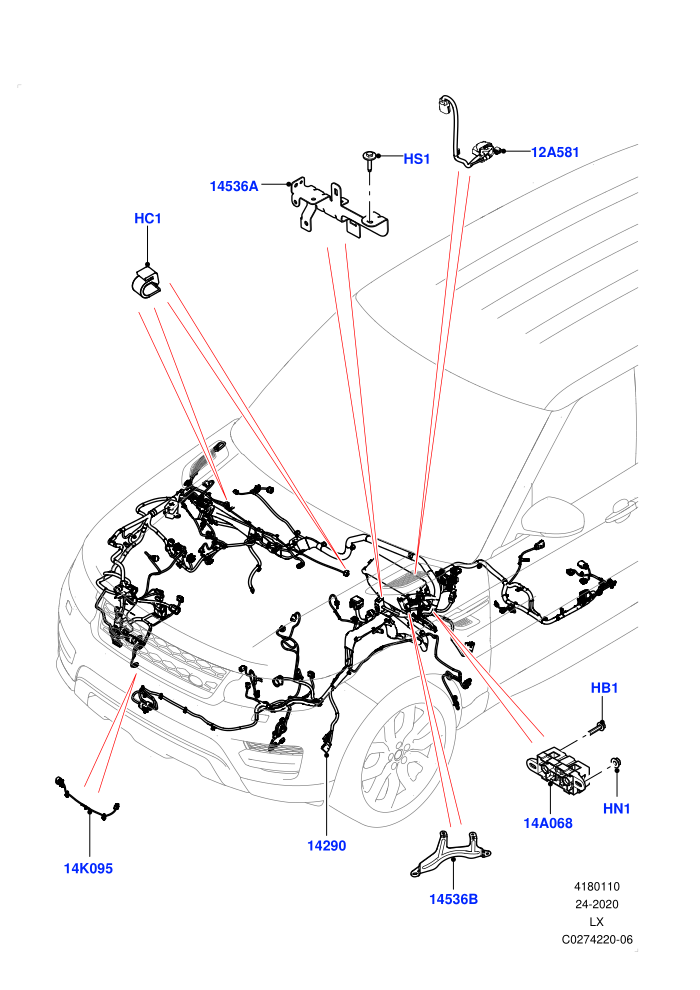 Electrical Wiring - Engine And Dash (Engine Compartment)((V)FROMHA000001)