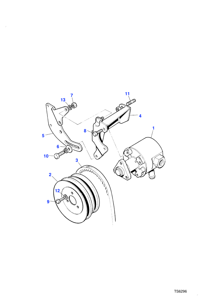 Power Steering Pump & Mountings (V8 Twin Carb L/R Petrol)