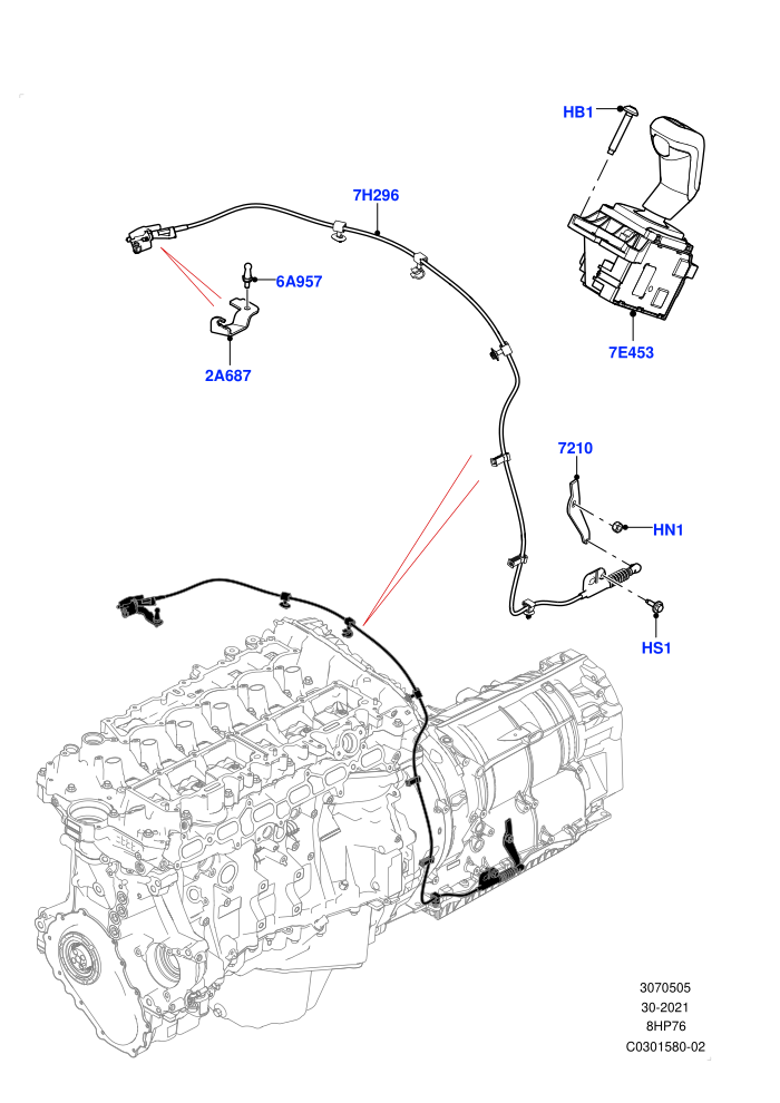 Gear Change-Automatic Transmission (3.0L AJ20D6 Diesel High,3.0L AJ20P6 Petrol High,8 Speed Auto Trans ZF 8HP76)(Nitra Plant Build)