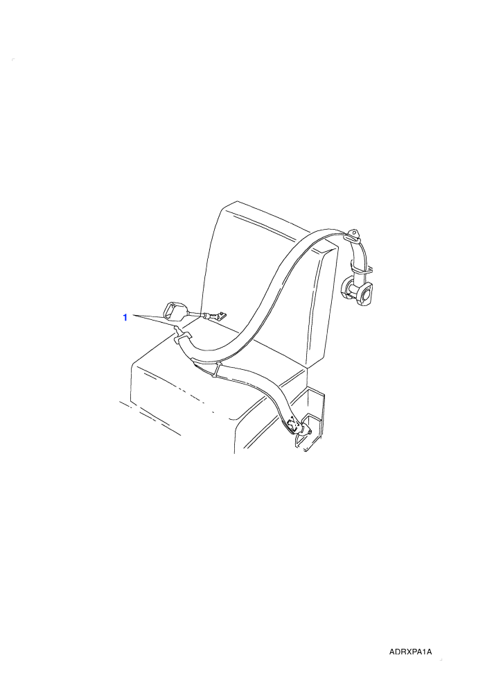 Front Seatbelt Assembly-Full Length Hood-To (V) 87MY (With Soft Top)