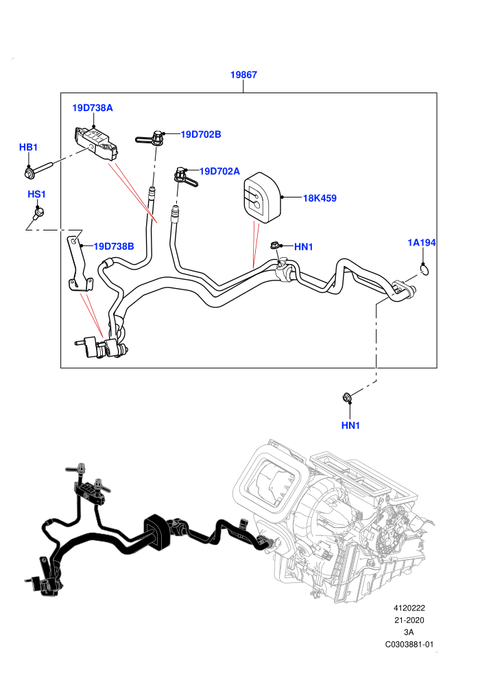 Air Conditioning System (Air Con Refrigerant-HF01234YF,Electric Engine Battery-PHEV,Halewood (UK))((V)TOLH999999 (V)FROMLH000001)