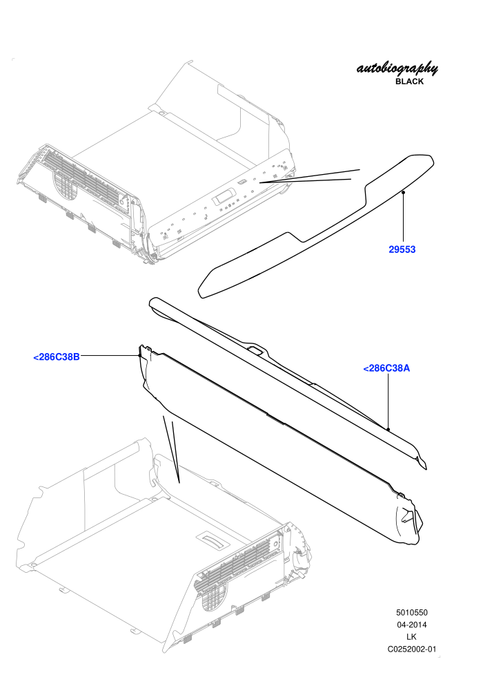 Back Door/Tailgate Trim Panels (Bright Trunk Lid Finisher,Trunk Lid Finisher - Atlas,Trunk Lid Finisher - Graphite Atlas,Trunk Lid Finisher - Narvik Black)(Autobiography Black / SV Autobiography)((V)FROMEA000001)