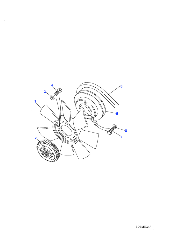 Cooling Fan & Belt (2.5L 200 Tdi,5 Speed Manual Transmission,Less Catalyst)