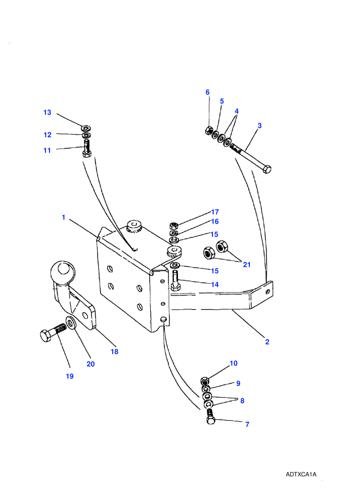Towing Equipment-Towing Drop Plate With Tow Ball-To (V) VA138479-Except HCPU