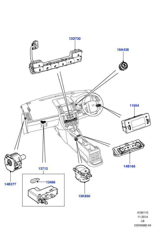 Switches (Facia And Console)((V)FROMDH000001)
