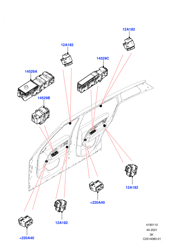 Switches (Front And Rear Doors)