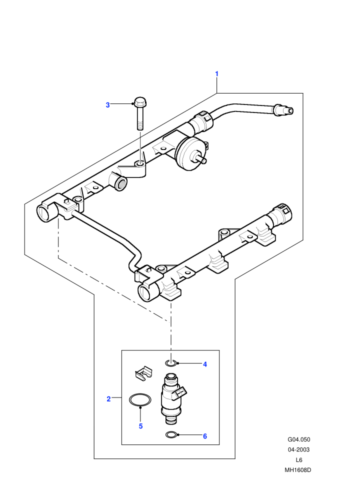 Fuel Injectors (2.5 KV6 Petrol,Automatic Transmission)