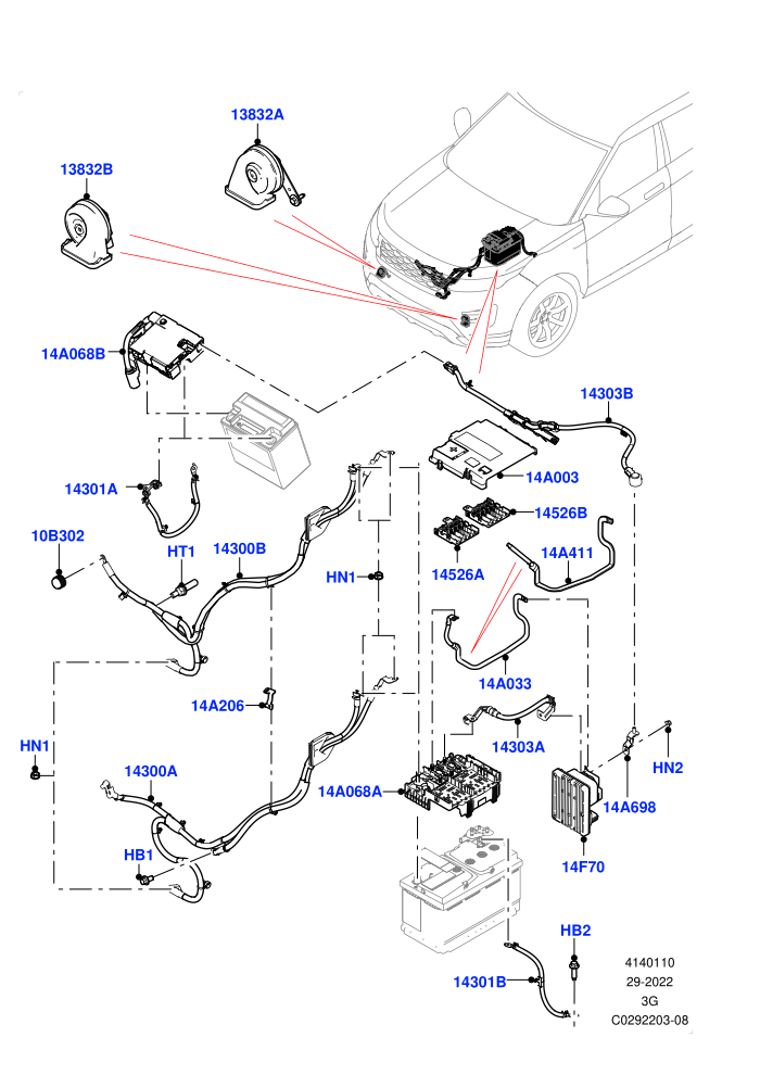 Battery Cables And Horn (Halewood (UK))