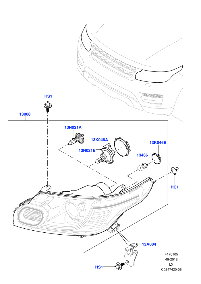 Headlamps And Front Flasher Lamps (With Halogen Headlamp)((V)TOGA999999)