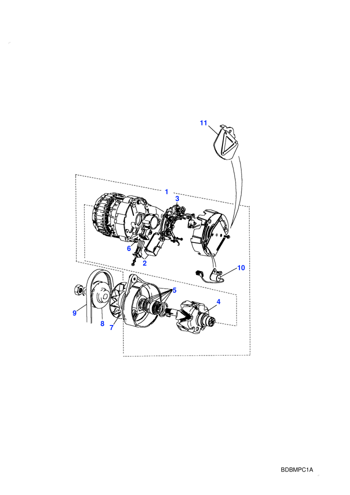 Alternator (2.5L 200 Tdi,5 Speed Manual Transmission,Less Catalyst)