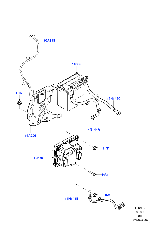 Battery Cables And Horn (Electric Engine Battery-PHEV)