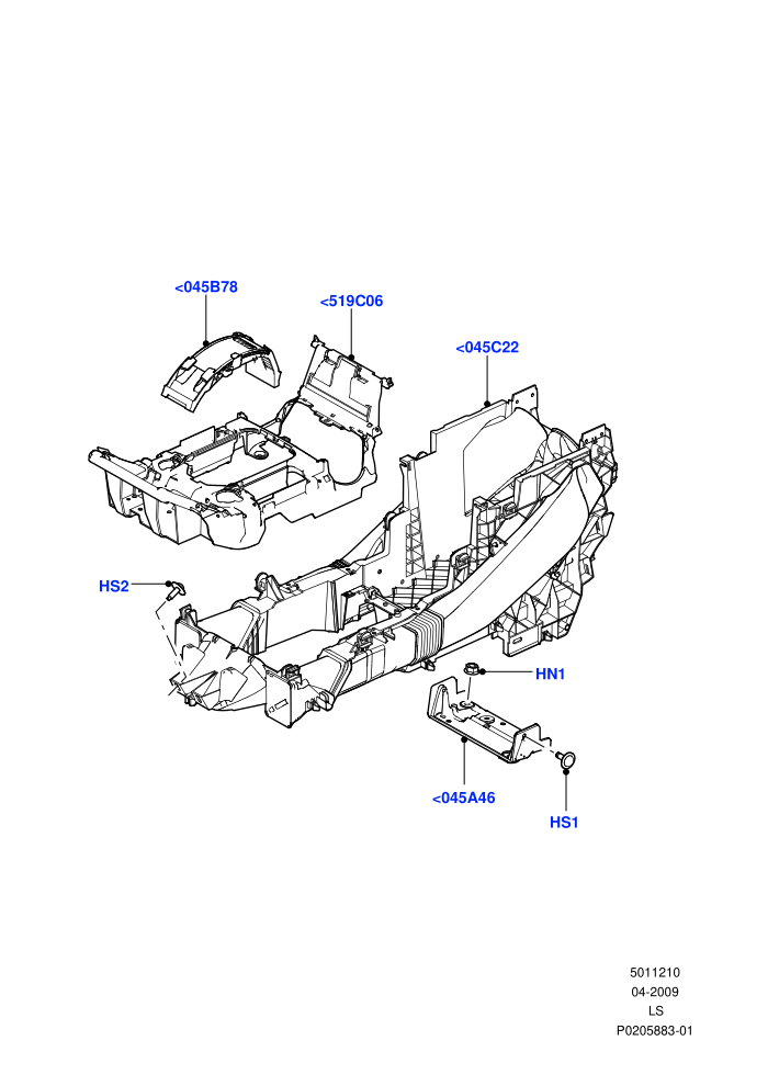 Console - Floor (For Carrier Assy,Internal Components)((V)FROMAA000001)