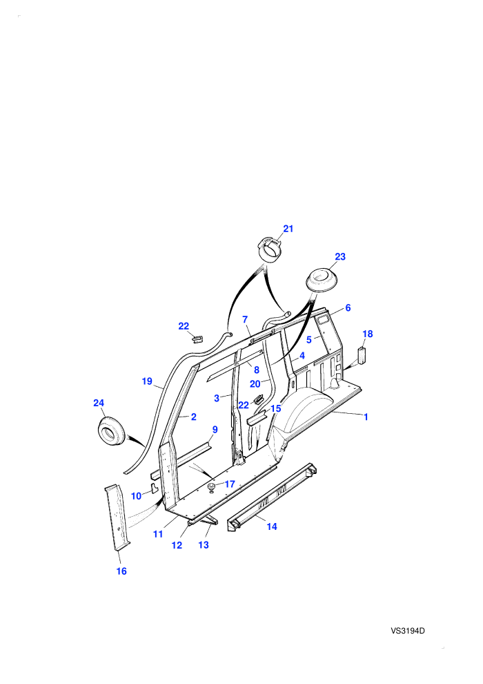 Bodyside (4 Door Station Wagon)((V)TOGA441003 (V)FROMFA374642)