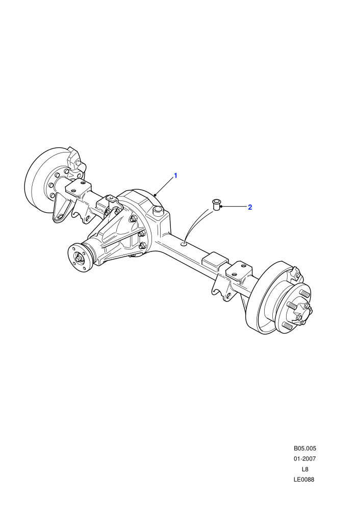 Rear Axle Assembly (90&nbsp;Wheelbase)((V)FROM7A000001)