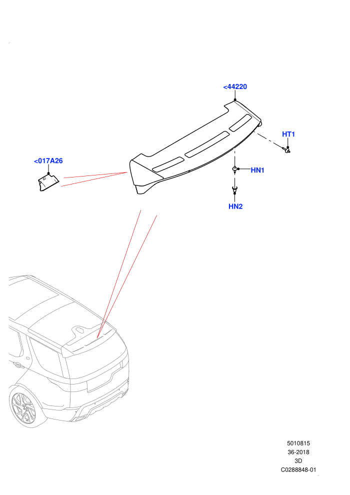 Spoiler And Related Parts (Nitra Plant Build)((V)FROMK2000001)